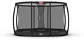 BERG Bodentrampolin Grand Champion InGround 350 + Sicherheitsnetz Deluxe Grau
