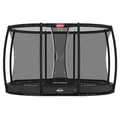 BERG Trampolin Grand Champion InGround 350 Grey mit AirFlow Pro inkl. Sicherheitsnetz Deluxe