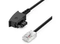 deleyCON deleyCON 2m TAE Anschlusskabel Routerkabel TAE-F auf RJ45 Stecker DSL LAN-Kabel