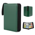 Kardition Sammelkarten Album - 440 Pockets PU Leather Trading Card Album, 4 Pockets Scrapbook for Cards with 55 Sleeves Binder Sheets for MTG Sports Card Collectors (Grün)