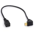 USB-C auf Mini-USB-Kabel mit 90 Grad Winkel, Schwarz