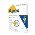 Fellowes Apex A4 Laminierfolien, glänzende Oberfläche, 100 Blatt, Standard A4, Ideal für Fotos und Informationshinweise mit optimalem Kontrast