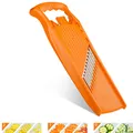 WelleWaffel PowerLine Gemüsehobel Orange • Gemüseschneider für Wellen & Waffe...
