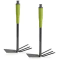 2x Doppelhäckchen, Gartenwerkzeug, 2 in 1 Hacke für Unkrautentfernung