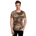 Rusty Neal T-Shirt mit toller Batik-Optik braun L