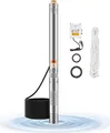 VEVOR Tiefbrunnenpumpe, 550W Ausgangsleistung, 65L/min Durchfluss, 64m Förderhöhe, mit 20m Kabel, externer Steuerkasten, Edelstahl-Wasserpumpe, IP68