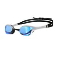 ARENA Cobra Ultra Swipe Mirror Unisex Race Schwimmbrille für Erwachsene, Taucherbrille mit Gebogenen Spiegelgläsern, Anti-Beschlag, UV-Schutz, 5 Austauschbare Nasenstege