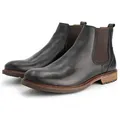 TRAVELIN' Leder-Chelsea-Boots in Schwarz - 46