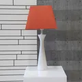 Tischleuchte Holz Matt Weiß Schirm Rechteckig Chintz Terra 7012526