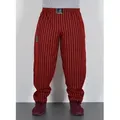 ESRA Sporthose Gestreifte Fitness Hose Herren Bodybuilder Hose SP01 Herren Sporthose Fitnesshose Bodybuilding Hose Trainingshose gestreift rot S