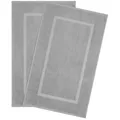 Hammetex Badetuch-Matte 2er Set, 100% Baumwolle Handtuchmatte 900 GSM, Oeko-TEX Zertifiziert, saugfähig & waschbar für Badezimmer, 51x86 cm, Hellgrau