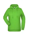 James & Nicholson Damen Basic Kapuzensweat - Leicht taillierter Kapuzenpulli mit angerauter Innenseite | Farbe: lime-green | Grösse: S