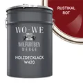 Holzfarbe Holzlack Holzanstrich Holzbeschichtung W420 - Rustikal Rot - 2,5L