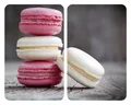 WENKO 2er Herd Glas Abdeck Platten MACARONS Universal Küchen Schneide Bretter