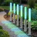 Spetebo LED Solar Leuchtstäbe BUBBLES im 6er Set - Solarlampe mit Farbwechsel zur Garten Dekoration - Gartenleuchte im Luftblasen Design