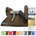 LAZY BAG Riesen-Sitzsack XL 160x125 cm mit 300 Liter | Sitzkissen 2-in-1 für Kinder & Erwachsene | Bequeme Indoor & Outdoor mit 3 Mio. EPS-Perlen für perfekte Ergonomie | Deutscher Marken Hersteller