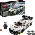 LEGO 76900 Speed Champions Koenigsegg Jesko Rennauto, Spielzeugauto, Modellauto zum selber Bauen - Silber