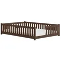 Kids Collective Bodenbett, Dunkelbraun, Holz, 140x200 cm, Kinder- & Jugendzimmer, Kindermöbel, Kinderbetten, Kindereinzelbetten
