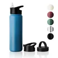 Trinkflasche Edelstahl 750ml Thermo Flasche Sport Isolierflasche Blau Vinsun
