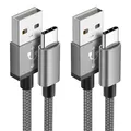 USB C Kabel 3M [2 Stück] Ladekabel Usb C 3.1A Typ C Schnellladekabel Nylon USB A