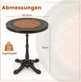 GOPLUS Beistelltisch Outdoor, Gartentisch Balkontisch Aluminiumguss, Bistrotisch 60,5 x 73 cm