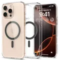 Spigen für iPhone 16 Pro Max Hülle [Anti-Yellowing] Ultra Hybrid MagFit Case Handyhülle Transparent Dünn Slim Kompatibel mit MagSafe -Graphite