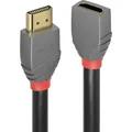 LINDY HDMI Verlängerungskabel HDMI-A Stecker, HDMI-A Buchse 3.00 m Anthrazit,