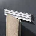 doporro Handtuchhalter ohne Bohren und mit Magnet, 180° schwenkbar, Selbstklebende Handtuchstange mit 3 Armen, Wandhalterung für Bad, Küche & Kühlschrank,40cm Modern Matt Weiß