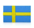 Finally Home Schweden Flagge Patch zum Aufbügeln | 7,9 x 5 cm | Sweden Flag Patches, Elch Bügelbild, Fahne Aufbügler, Aufnäher