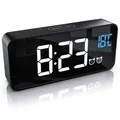 Bearware LED Digitalwecker Musikwecker Reisewecker Songs und Klingeltöne Schwarz