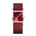 BERING Classic Collection 10426-303-S Damenuhr Quarz Edelstahl Rot Milanaise