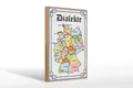 Holzschild Spruch 20x30 cm Dialekte Karte Bundesländer Deko Schild wooden sign