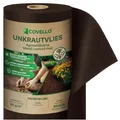 Covello Unkrautvlies braun 50g/m² Premium - Unkrautfolie wasserdurchlässig - Unkrautvlies für Garten - Gartenvlies gegen Unkraut hohe UV-Stabilisierung - reißfestes Unkrautvlies 176m² (110m x 1,6m)