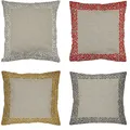 4er Set Zierkissen Dekokissen Kissenbezug Kissen Sofakissen Kopfkissen 40x40cm