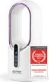 TZS First Austria Mini Tischventilator ohne Rotor, Akku betrieben, 3 Stufen, LED-Display, Timer 1–7h, sehr leise 40–50 dB, Touch-Bedienung, USB-C, kompakt & mobil