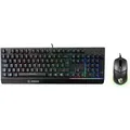 MSI Vigor GK30 Combo, Kabelgebunden, USB, Mechanischer Switch, QWERTZ, RGB-LED, Schwarz - Schwarz