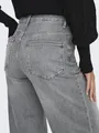 Graue Damen Jeans Schlaghose mit klassischem Five-Pocket-Schnitt