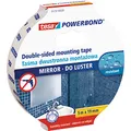 tesa Powerbond Mirror - Doppelseitiges Montageband für Spiegel - feuchtigkeitsbeständiges Klebeband für Badezimmer und Dusche - 5m x 19mm