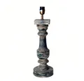 Dirk Davids Leuchten GmbH Tischleuchte Tischleuchte Holz Magic Street Grün Grau Gewischt Tischlampe Höhe 70cm, E27 max. 40 Watt