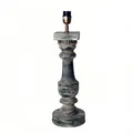 Tischleuchte Holz Magic Street Grün Grau Gewischt Tischlampe 573110 Höhe 70cm