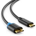 deleyCON 2m USB C Kabel Datenkabel Ladekabel USB 2.0 microUSB zu USB-C Handy Mac