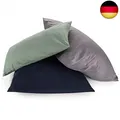 Blumtal Premium 2er Set Jersey Kissenbezug 40 x 80 cm - Oeko-Tex Zertifiziert,