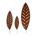 UNUS® Gartenstecker Palmblätter XXL 3er Set Gartendeko Rostoptik