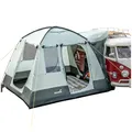 Skandika Busvorzelt Pitea Van Protect | 4 Personen, freistehend, eingenähter Zeltboden, 2,2 m Stehhöhe, große Fenster, wasserfest, 3000 mm Wassersäule, Moskitonetze, 3x3 m, Kuppelzelt für Bus, Caddy