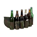 Relaxdays Biergürtel Sixpack, für 6 Dosen & Flaschen, 0,2-0,5 l, Bierhalter Gürtel Camouflage, verstellbar, grün/braun, H x B x T: ca. 16,5 x 61 x 0,5 cm