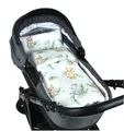 Babylux 2 TLG. Set Bezug für Kinderwagen Stubenwagen oder Wiege Garnitur Bettwäsche Kissen Decke 60 x 78 cm (124. Africa_Tiere)
