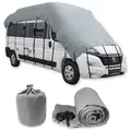 Lemodo Wohnmobilschutzhülle Dachabdeckung für Wohnmobil, mit Spanngurte und Aufbewahrungstasche grau M | 300 cm x 750 cm x 1 cm