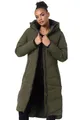 MARIKOO Damen Winterjacke Stepp Winter Jacke gesteppter Wintermantel warm lang Mantel [B949-Benik-Dark-Olive-Gr.XS]