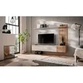 Wohnzimmerwand GARIKA - Kaschmir / Artisan Eiche - Beige