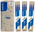 PILOT - FriXion Ersatzminen 0.7 - 3 Sets mit 3 Minen - FriXion Nachfüllminen mit Radierbarer Tinte - Kompatibel mit FriXion Ball & Clicker - Blau - Mittlere Spitze (9 Minen)